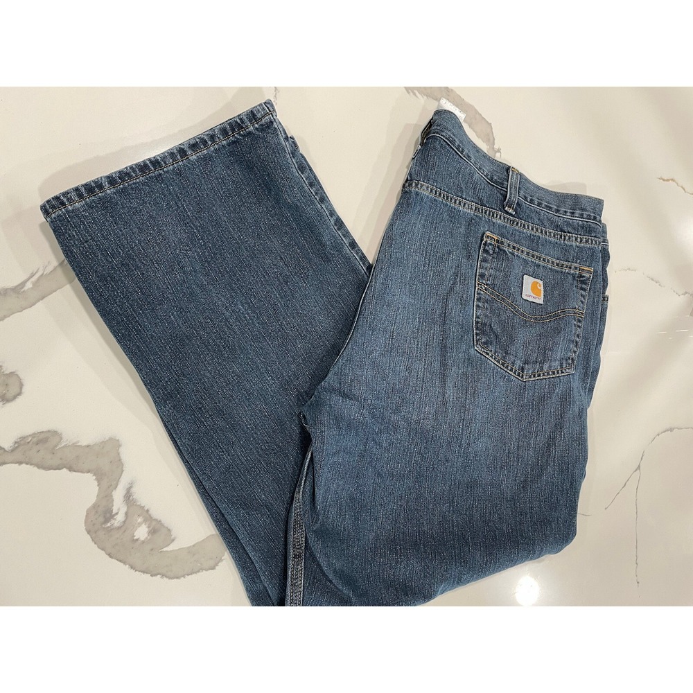 Men's Carhartt Denim Jeans Relaxed Fit Blue‎ Work 48x30 AK114